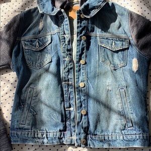 Hooded jean jacket